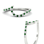 Load image into Gallery viewer, emerald-curved-swirl-wedding-band-in-white-gold-fdens7806robgemgrangle3-nl-wg.jpg?v=1759992439