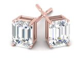 Load image into Gallery viewer, Emerald Cut Diamond Stud Earrings