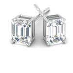Load image into Gallery viewer, Emerald Cut Diamond Stud Earrings