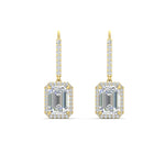 Load image into Gallery viewer, emerald-cut-3-carat-diamond-halo-lever-back-earrings-in-yellow-gold-FD-EAR11235EMANGLE2- 3.00CT-NL-YG.jpg