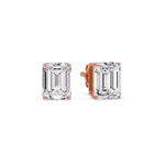 Load image into Gallery viewer, Emerald Cut Diamond Stud Earrings