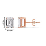 Load image into Gallery viewer, Emerald Cut Diamond Stud Earrings