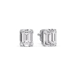 Load image into Gallery viewer, Emerald Cut Diamond Stud Earrings