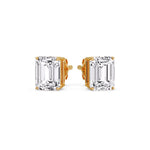 Load image into Gallery viewer, Emerald Cut Diamond Stud Earrings