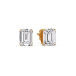Load image into Gallery viewer, Emerald Cut Diamond Stud Earrings