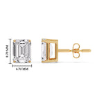 Load image into Gallery viewer, Emerald Cut Diamond Stud Earrings