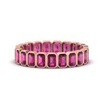 Load image into Gallery viewer, Emerald Cut 3 Carat Eternity Diamond Band