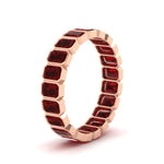 Load image into Gallery viewer, emerald-cut-3-carat-eternity-ruby-wedding-band-in-rose-gold-FD-10417EMBGRUDRANGLE2-3.00CTCT-NL-RG