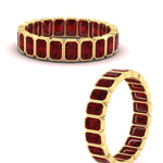 Load image into Gallery viewer, emerald-cut-3-carat-eternity-ruby-wedding-band-in-yellow-gold-FD-10417EMBGRUDRANGLE3-3.00CTCT-NL-YG