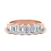 Load image into Gallery viewer, emerald-cut-3-ct-five-stone-wedding-band-in-rose-gold-fdwb8008emsleep-3.00ct-nl-rg