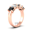 Load image into Gallery viewer, emerald-cut-5-stone-wedding-band-black-diamond-4-carat-in-rose-gold-fdwb8008emblackangle2-4.00ct-nl-rg-hw
