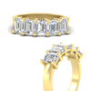 Load image into Gallery viewer, emerald-cut-5-stone-wedding-band-diamond-4-carat-in-yellow-gold-fdwb8008emangle3-4.00ct-nl-yg