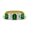 Load image into Gallery viewer, emerald-cut-5-stone-wedding-band-emerald-4-carat-in-yellow-gold-fdwb8008emgemgrsleep-4.00ct-nl-yg