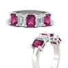 Load image into Gallery viewer, emerald-cut-5-stone-wedding-band-pink-sapphire-4-carat-in-white-gold-fdwb8008emgsadrpiangle3-4.00ct-nl-wg