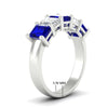 Load image into Gallery viewer, emerald-cut-5-stone-wedding-band-sapphire-4-carat-in-white-gold-fdwb8008emgsablangle2-4.00ct-nl-wg-hw