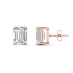Load image into Gallery viewer, Emerald Cut Diamond Stud Earrings