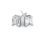 Load image into Gallery viewer, Emerald Cut Diamond Stud Earrings