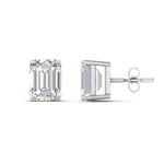 Load image into Gallery viewer, Emerald Cut Diamond Stud Earrings