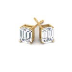 Load image into Gallery viewer, Emerald Cut Diamond Stud Earrings