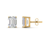 Load image into Gallery viewer, Emerald Cut Diamond Stud Earrings