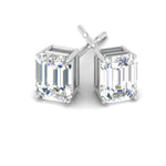 Load image into Gallery viewer, Emerald Cut Diamond Stud Earrings