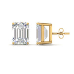 Load image into Gallery viewer, Emerald Cut Diamond Stud Earrings