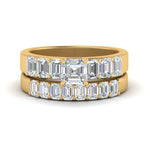 Load image into Gallery viewer, emerald-cut-accent-asscher-diamond-wedding-set-in-FD9591ASANGLE3-NL-YG