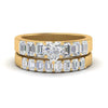 Load image into Gallery viewer, emerald-cut-accent-heart-diamond-wedding-set-in-FD9591HTANGLE3-NL-YG