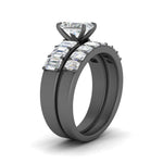 Load image into Gallery viewer, emerald-cut-accent-radiant-diamond-wedding-set-in-black-gold-FD9591RAANGLE3-NL-BG