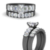 Load image into Gallery viewer, emerald-cut-accent-radiant-diamond-wedding-set-in-black-gold-FD9591RAANGLE3-NL-BG