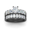 Load image into Gallery viewer, emerald-cut-accent-radiant-diamond-wedding-set-in-black-gold-FD9591RAANGLE3-NL-BG