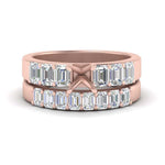 Load image into Gallery viewer, emerald-cut-accent-semi-mount-diamond-wedding-set-in-FD9591SMANGLE3-NL-RG