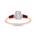 Load image into Gallery viewer, emerald-cut-bar-baguette-3-stone-ruby-engagement-ring-in-FDENS100EMRGRUDR-NL-RG
