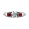 Load image into Gallery viewer, emerald-cut-bar-baguette-3-stone-ruby-engagement-ring-in-white-gold-FDENS100EMRGRUDR-NL-WG