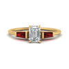 Load image into Gallery viewer, emerald-cut-bar-baguette-3-stone-ruby-engagement-ring-in-yellow-gold-FDENS100EMRGRUDR-NL-YG