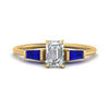 Load image into Gallery viewer, emerald-cut-bar-baguette-3-stone-sapphire-engagement-ring-in-yellow-gold-FDENS100EMRGSABL-NL-YG