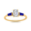 Load image into Gallery viewer, emerald-cut-bar-baguette-3-stone-sapphire-engagement-ring-in-yellow-gold-FDENS100EMRGSABLANGLE5-NL-YG