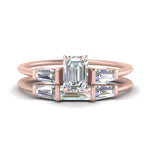 Load image into Gallery viewer, emerald-cut-bar-set-diamond-ring-with-matching-3-baguette-wedding-band-in-FDENS100EM-NL-RG