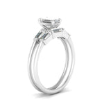 Load image into Gallery viewer, emerald-cut-bar-set-diamond-ring-with-matching-3-baguette-wedding-band-in-FDENS100EM-NL-WG