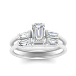 Load image into Gallery viewer, emerald-cut-bar-set-diamond-ring-with-matching-3-baguette-wedding-band-in-FDENS100EM-NL-WG
