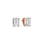 Load image into Gallery viewer, Emerald Cut Diamond Stud Earrings