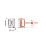 Load image into Gallery viewer, Emerald Cut Diamond Stud Earrings