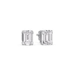 Load image into Gallery viewer, Emerald Cut Diamond Stud Earrings