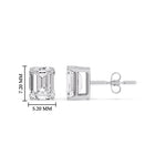 Load image into Gallery viewer, Emerald Cut Diamond Stud Earrings