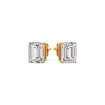 Load image into Gallery viewer, Emerald Cut Diamond Stud Earrings