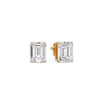 Load image into Gallery viewer, Emerald Cut Diamond Stud Earrings