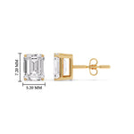 Load image into Gallery viewer, Emerald Cut Diamond Stud Earrings