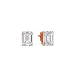 Load image into Gallery viewer, Emerald Cut Diamond Stud Earrings