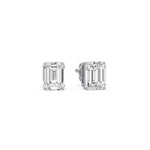 Load image into Gallery viewer, Emerald Cut Diamond Stud Earrings