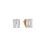 Load image into Gallery viewer, Emerald Cut Diamond Stud Earrings